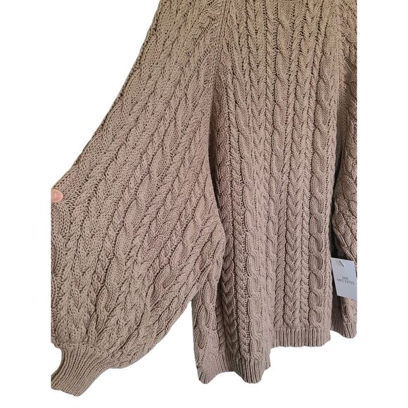 MR MITTENS Chunky Cable Jumper in Almond Size M/L NWT - Picture 6 of 9